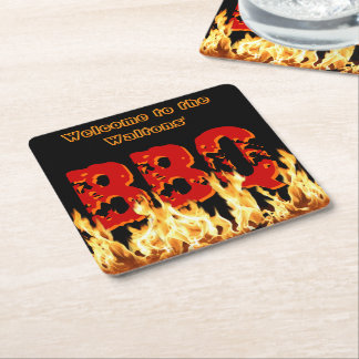Welcome to [Your Name's] BBQ Square Paper Coaster