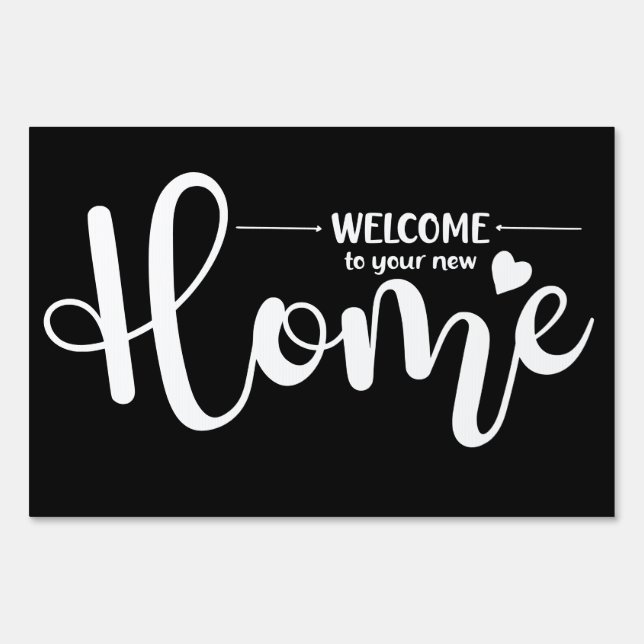 Welcome to your new home open house real estate sign (Front)