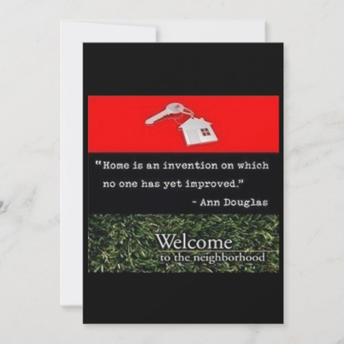 Welcome To Your New Home Real estate agents Holiday Card