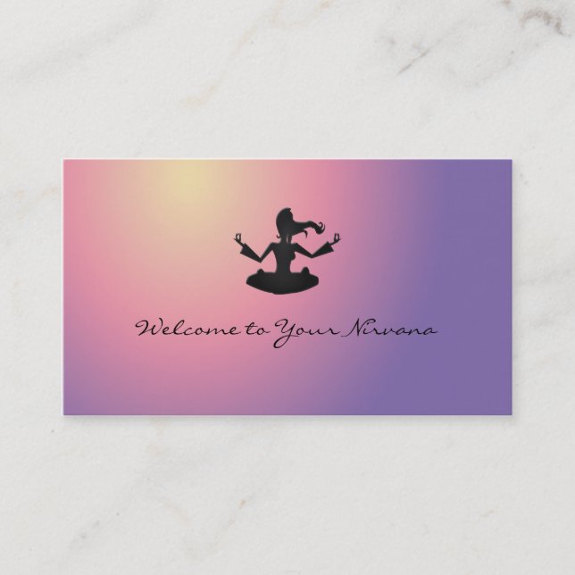 welcome to Your Nirvana Business Card (Front)