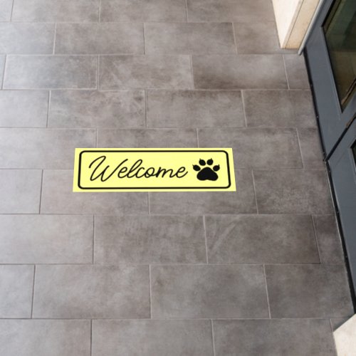 Welcome Transparent Sign for Veterinarian Offices  Floor Decals