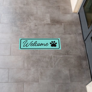 Welcome Transparent Sign for Veterinarian Offices  Floor Decals