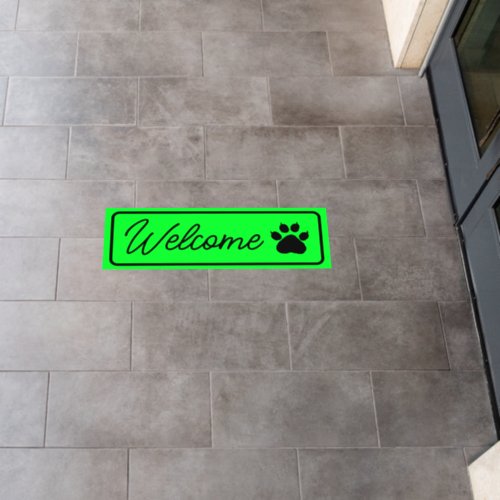 Welcome Transparent Sign for Veterinarian Offices  Floor Decals