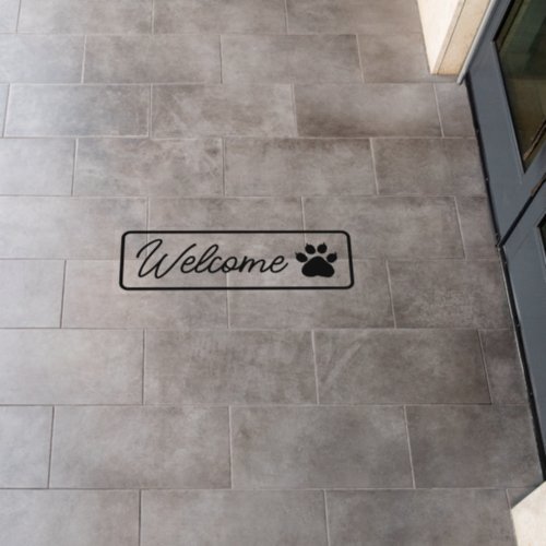 Welcome Transparent Sign for Veterinarian Offices Floor Decals