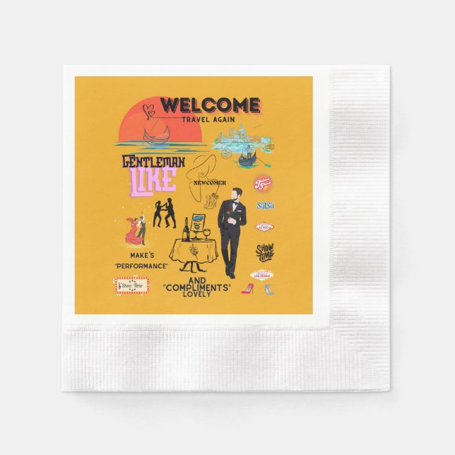 WELCOME TRAVEL AGAIN NAPKINS (Front)