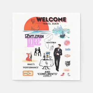 WELCOME TRAVEL AGAIN NAPKINS