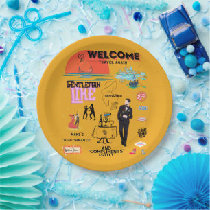 WELCOME TRAVEL AGAIN PAPER PLATES