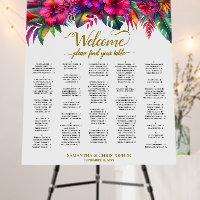Welcome Tropical Garden Alphabetical Seating Chart