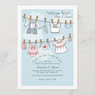 Welcome Twins Meet and Greet Invitation