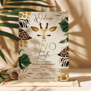 Welcome Two the Jungle 2nd birthday Invitation