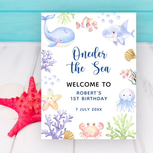 WELCOME UNDER THE SEA first Birthday Party  Poster (Creator Uploaded)