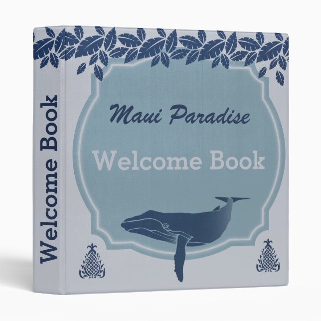 Welcome Vacation Rental Island Tropical Binder (Front/Spine)