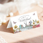 Welcome | Vintage Alice In Wonderland Fairytale Place Card<br><div class="desc">Beautifully designed vintage Alice in Wonderland-themed wedding welcome table seat place cards. Perfect for Alice in Wonderland-themed weddings and events. We've meticulously restored the iconic Alice in Wonderland vintage tea party table & character illustrations by hand sketching them and bring them to life with beautiful watercolor undertones. Elegant and vintage...</div>