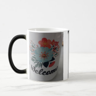 Welcome vintage floral mug