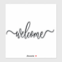 welcome VINYL cut sticker
