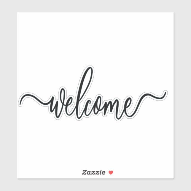 welcome VINYL cut sticker (Sheet)