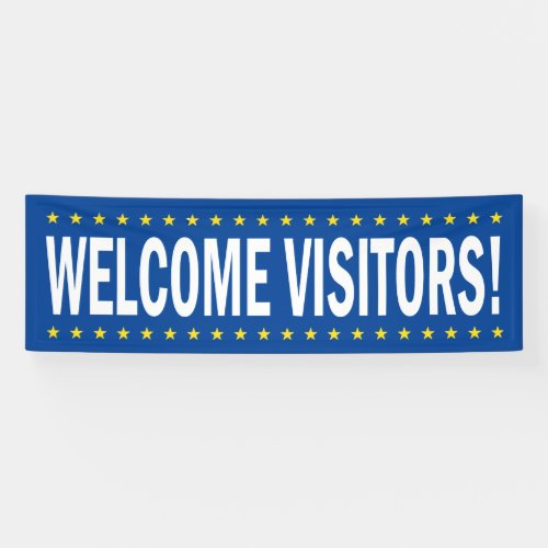 Welcome Visitors with stars Banner
