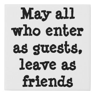Welcome Wall Decor Faux Canvas Print