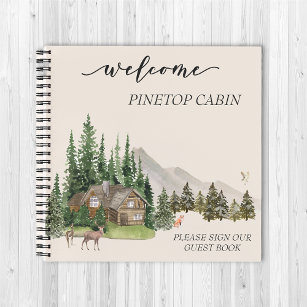 Cabin Guest Book: Sign in Book for Rustic Cottage Vacation Rental Home