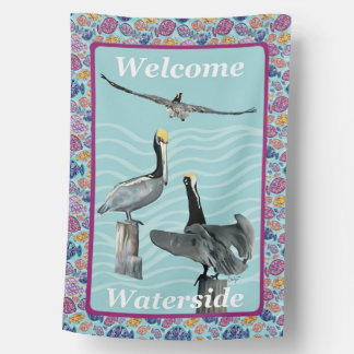 Welcome Waterside House Flag, No Pole, (1) Flag