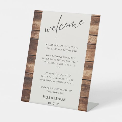 Welcome We are So Thrilled to Have You Custom  Pedestal Sign