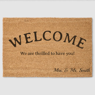 Welcome we are thrilled to have you fiber doormat