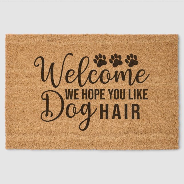 Welcome we hope you like dog hair  fiber doormat (Front)