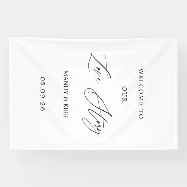 Welcome Wedding Backdrop Banner (Horizontal)