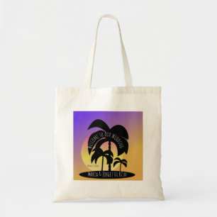 Welcome Wedding Bag Palm Tree Colorful