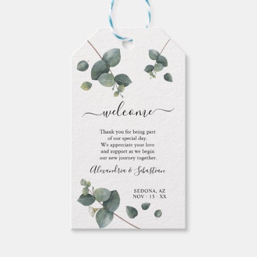 Welcome Wedding Favor Gift Tag