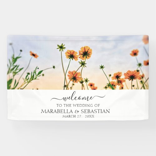  WELCOME Wedding Floral AR9 Poppy Banner