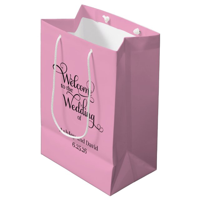 Welcome Wedding Gift Bag (Front Angled)
