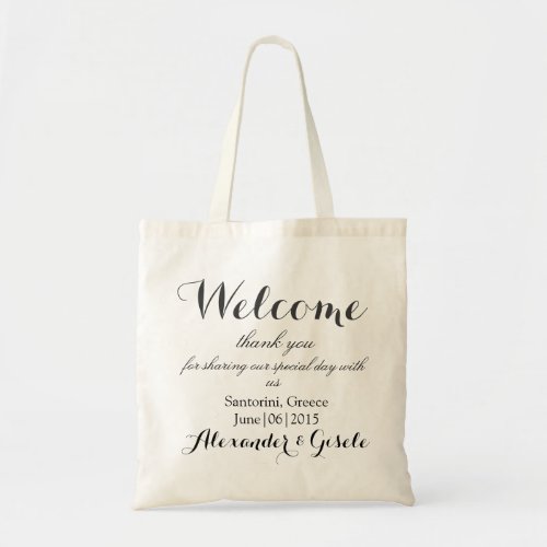 Welcome Wedding Guest Gift Tote Bag