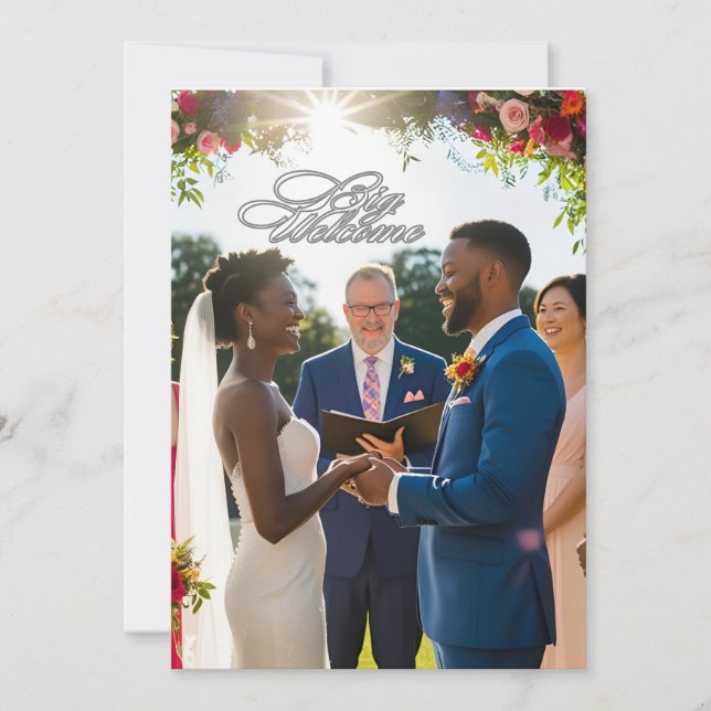 Welcome wedding invitation design (Front)