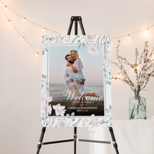 Welcome Wedding  Magnolia Framed Photo Poster