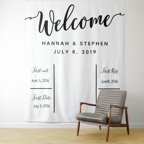 Welcome Wedding Photo Booth backdrop banner