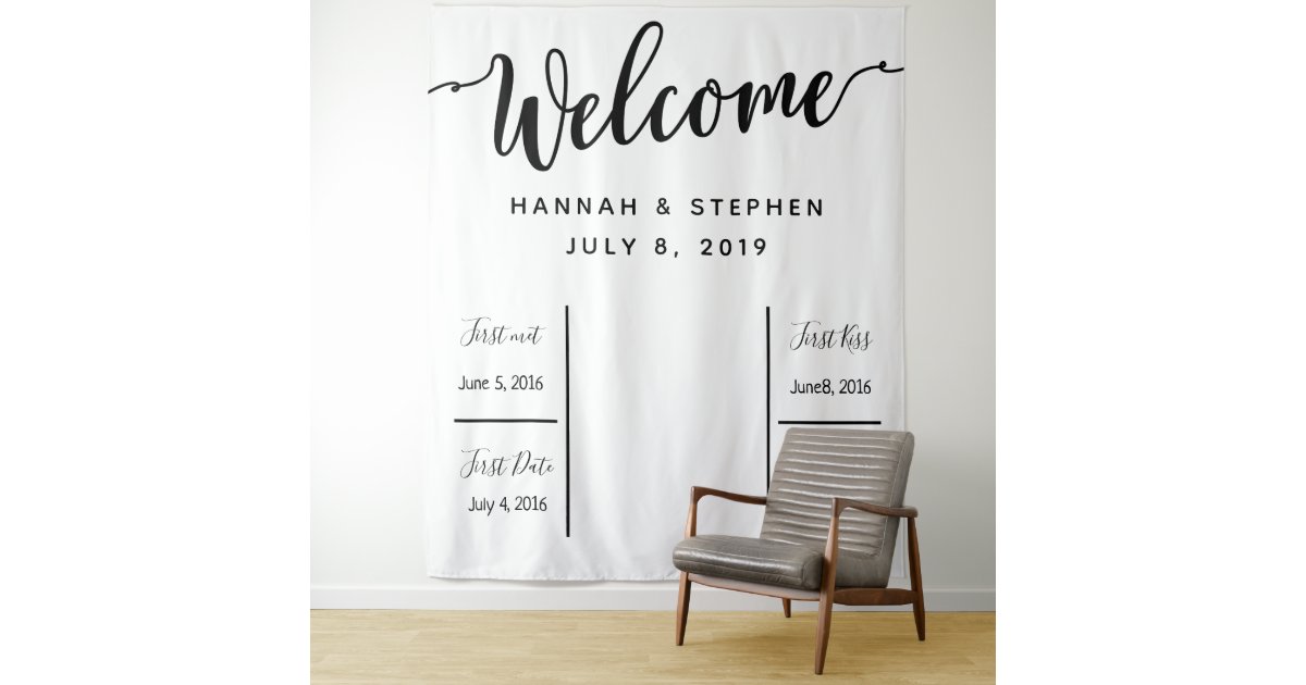 Welcome Wedding Photo Booth backdrop banner | Zazzle.com