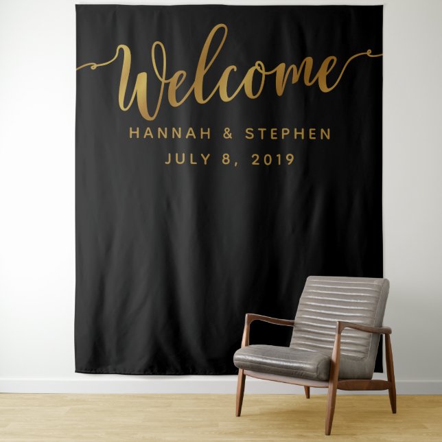 Welcome Wedding Photo Booth backdrop banner (In Situ)