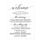Welcome wedding program sign