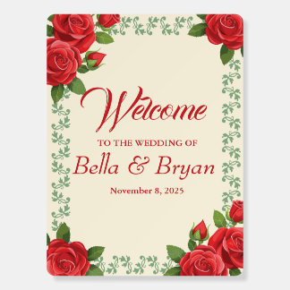 welcome wedding sign
