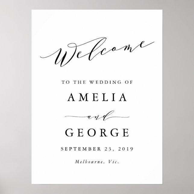 Welcome wedding sign (Front)