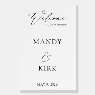 Welcome Wedding Sign 24x36 Personalized Modern