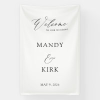 Welcome Wedding Sign 24x36 | Personalized Modern