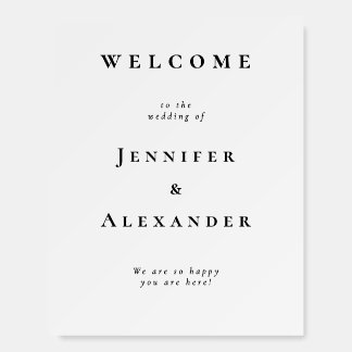 Welcome Wedding Sign Foam Board