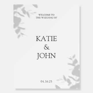 Welcome Wedding Sign-Foam Core Board