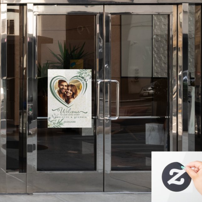 Welcome Wedding Sign Our Love Personalized Photo  (Office Door)