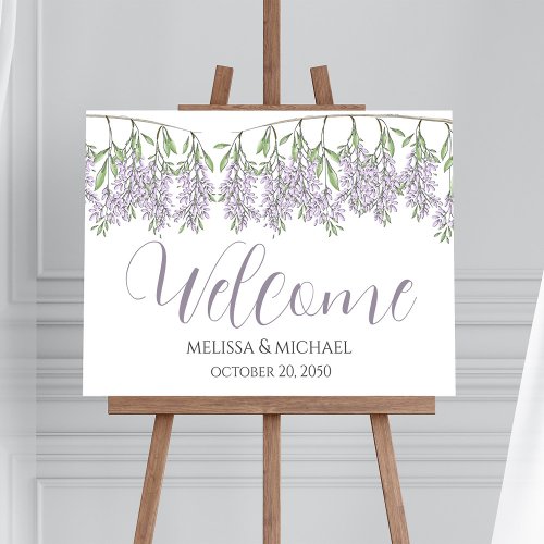 Welcome Wedding Simple Decor Lilac Lavender Floral Foam Board