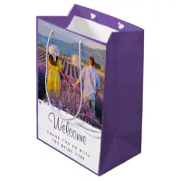 Purple Passion Watercolor Hearts Medium Gift Bag, Zazzle