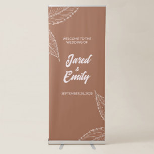Welcome Wedding Vertical Retractable Banner