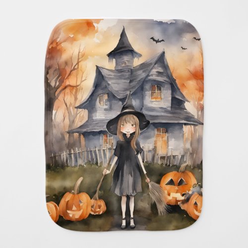 Welcome Witch AI Generated  Baby Burp Cloth